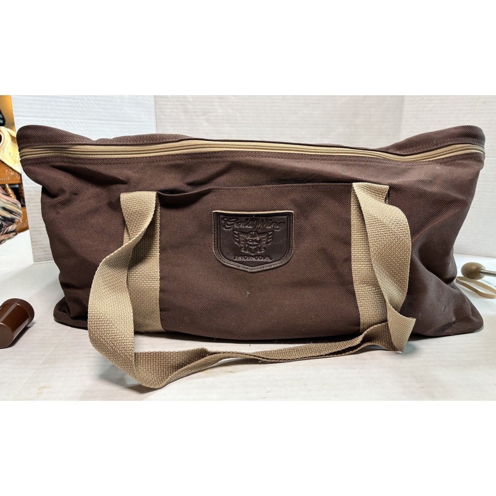 Honda Gold Wing Motorcycle Brown Canvas Travel Duffle Bag 21" Luggage
